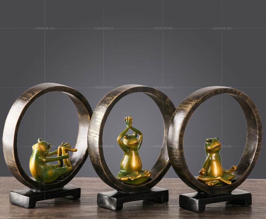 Đồ decor để bàn ếch tập yoga ngộ nghĩnh M8-D090 thumbnail 4