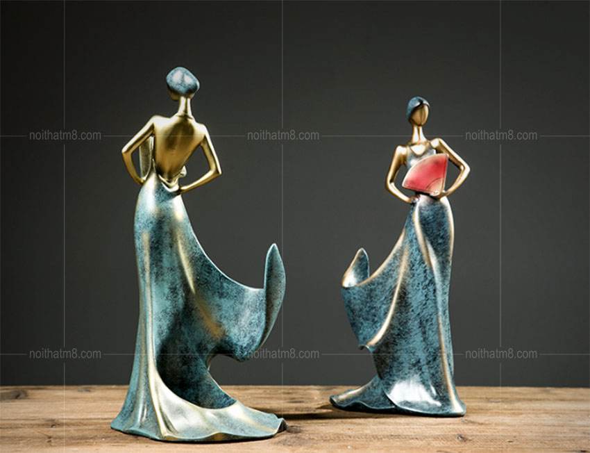 Kệ rượu cô gái cầm quạt, hiện đại M8-D058 thumbnail 4