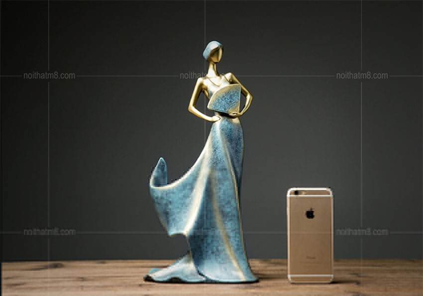 Kệ rượu cô gái cầm quạt, hiện đại M8-D058 thumbnail 3