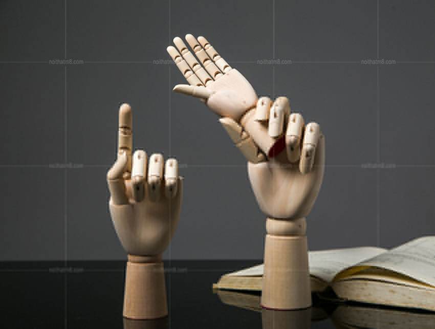 Mô hình bàn tay gỗ trang trí ấn tượng M8-D082 thumbnail 3