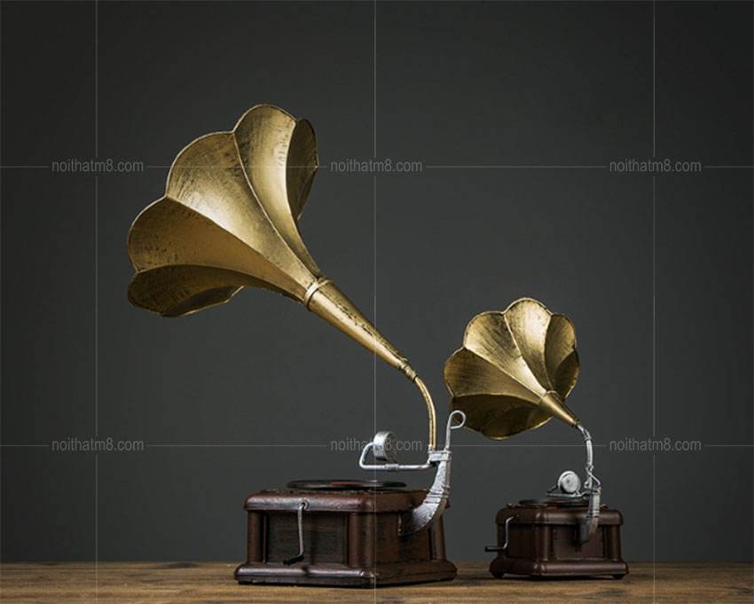 Mô hình máy hát loa kèn theo phong cách cổ điển, độc đáo M8-D056 thumbnail 4