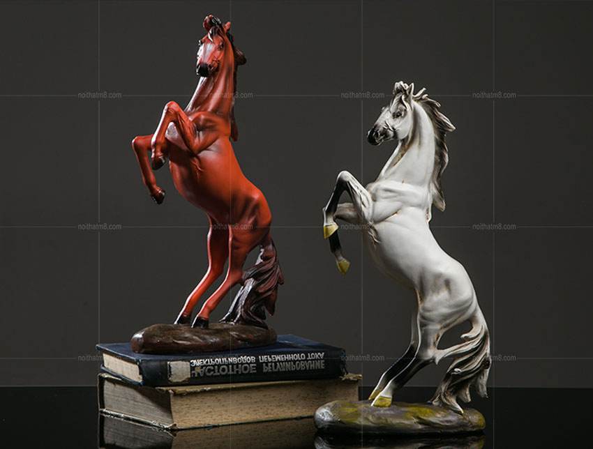 Tượng ngựa trang trí phòng khách ấn tượng M8-D079 thumbnail 4