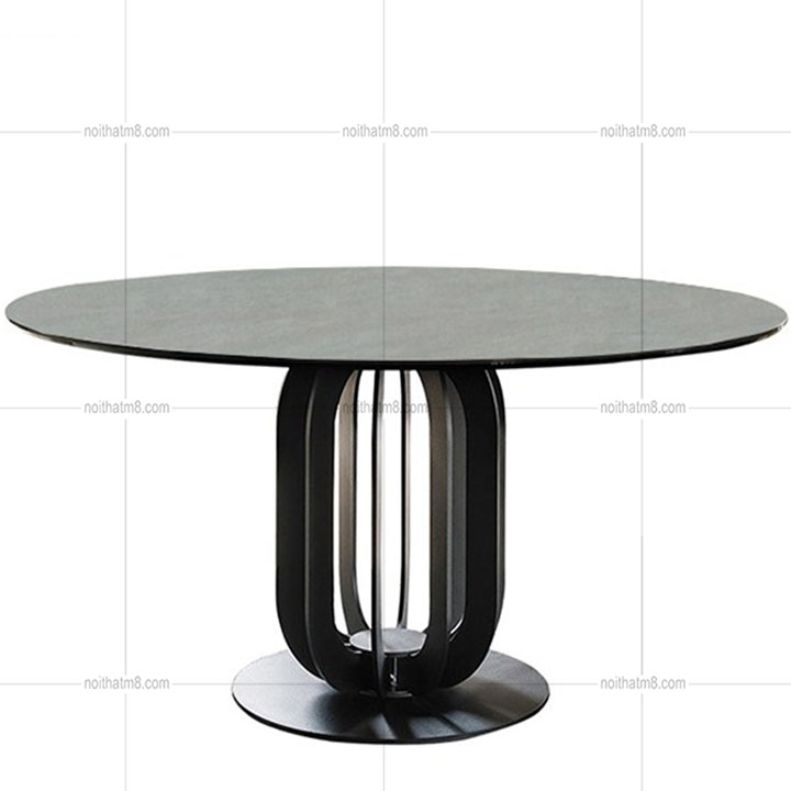 Bàn ăn tròn chân sắt cách điệu phong cách Scandinavian M8-4056 thumbnail 5