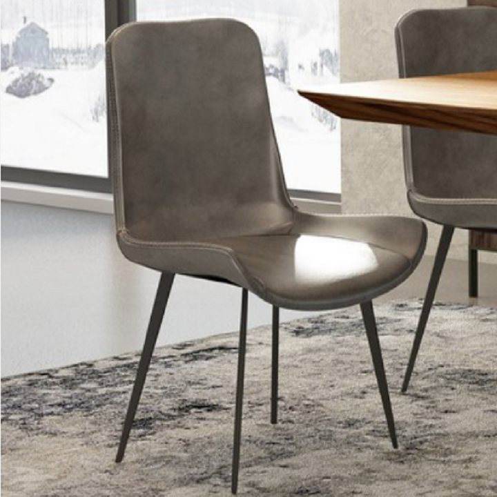 Ghế chân sắt bọc nệm da đẹp hiện đại M8-3064