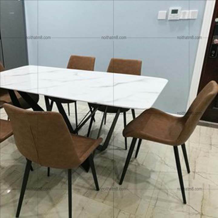 Ghế chân sắt bọc nệm da đẹp hiện đại M8-3064 thumbnail 3