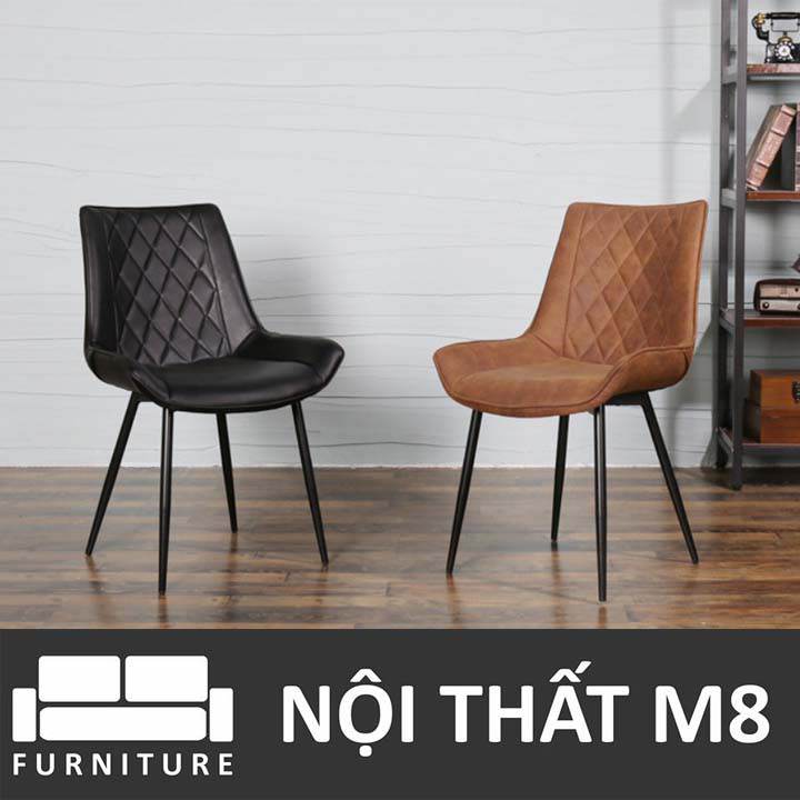 Chiếc ghế chân sắt bọc nệm da kiểu dáng hiện đại, tinh tế M8-3068 thumbnail 2