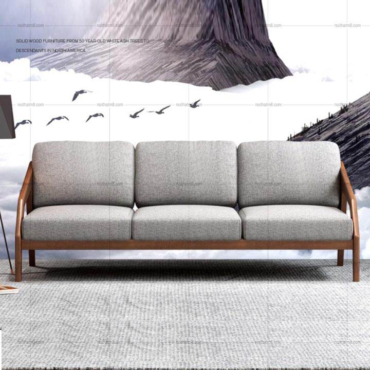 Ghế sofa gỗ sồi kết hợp nệm bọc vải cao cấp M8-3554 thumbnail 3