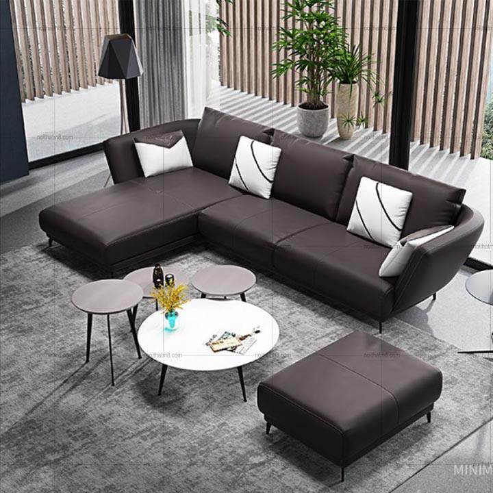 Sofa da cao cấp dáng chữ L hiện đại, sang trọng M8-3560 thumbnail 3