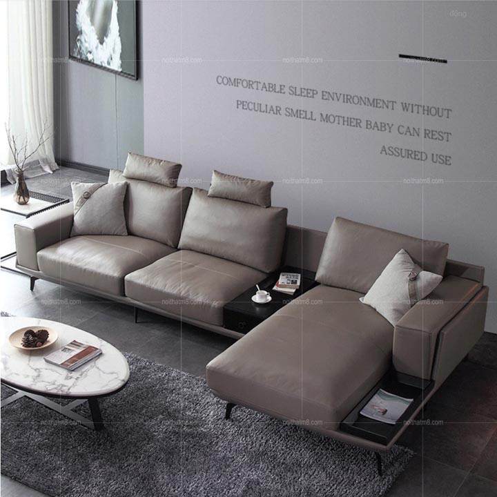 Ghế sofa da hiện đại dáng chữ L sang trọng và tiện dụng M8-3561 thumbnail 2