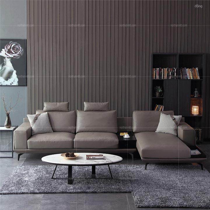 Ghế sofa da hiện đại dáng chữ L sang trọng và tiện dụng M8-3561 thumbnail 3