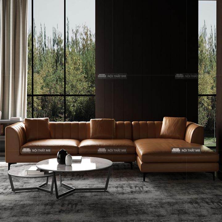 Ghế sofa da đẹp kiểu dáng đơn giản, hiện đại M8-3562 thumbnail 2