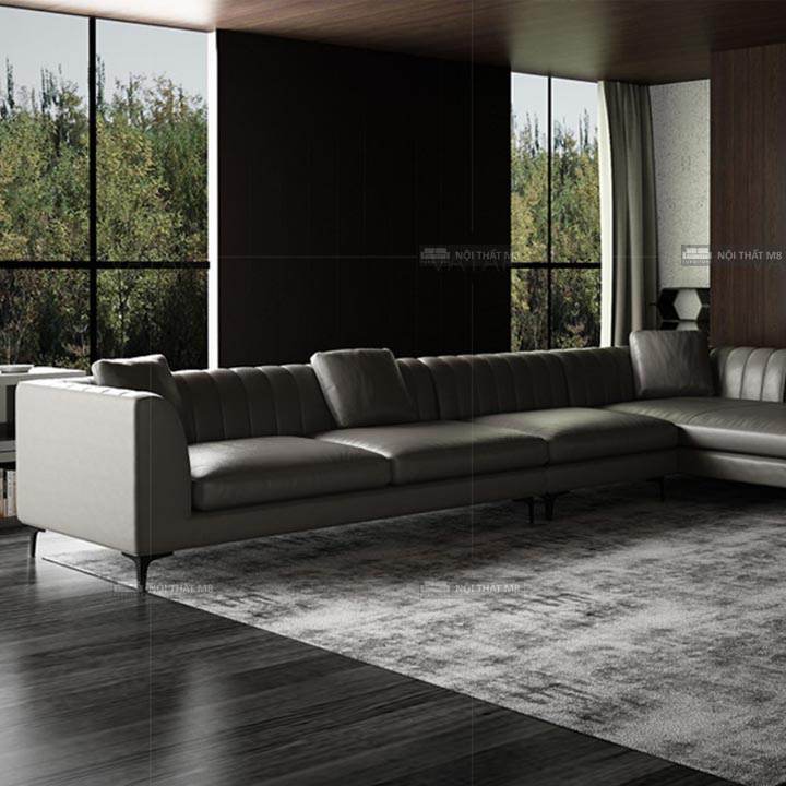 Ghế sofa da đẹp kiểu dáng đơn giản, hiện đại M8-3562 thumbnail 3