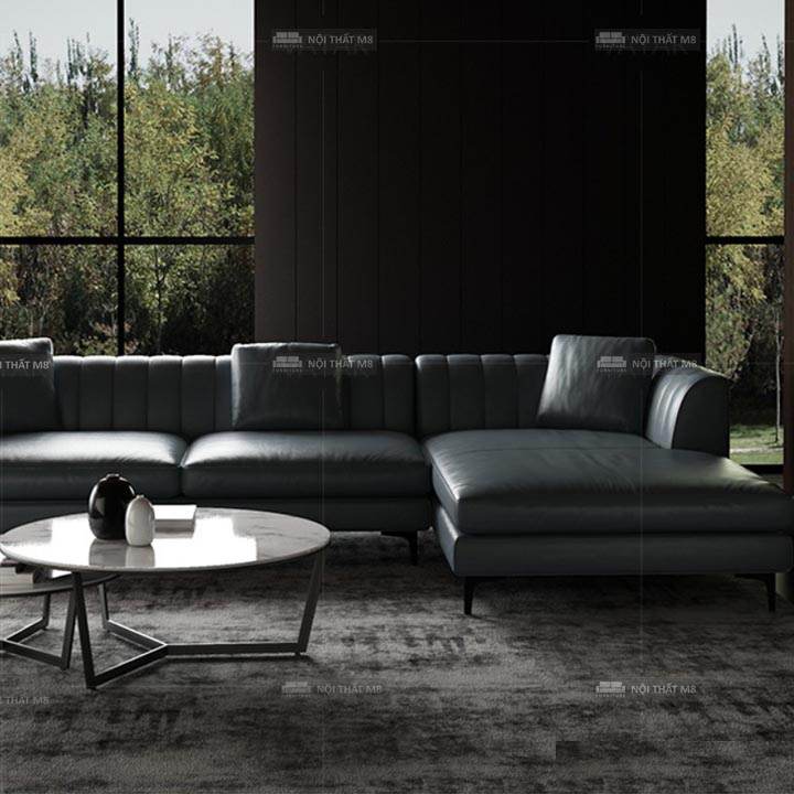 Ghế sofa da đẹp kiểu dáng đơn giản, hiện đại M8-3562 thumbnail 4