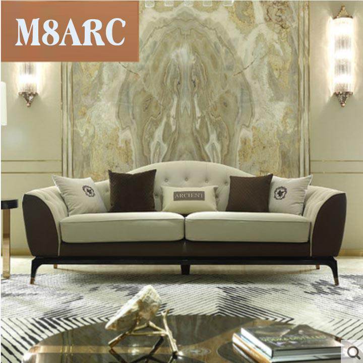 Ghế sofa da phong cách tân cổ điển đẹp mê ly M8-3570 thumbnail 3