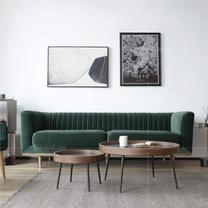 Mẫu ghế sofa đẹp bọc vải nhung mềm mại và êm ái M8-3586 thumbnail 2