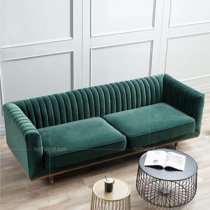 Mẫu ghế sofa đẹp bọc vải nhung mềm mại và êm ái M8-3586 thumbnail 3