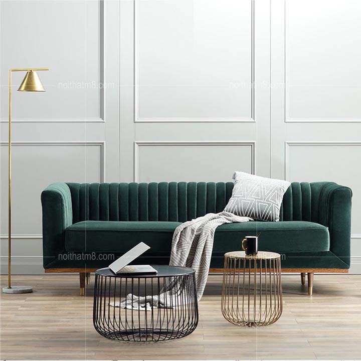 Mẫu ghế sofa đẹp bọc vải nhung mềm mại và êm ái M8-3586 thumbnail 4