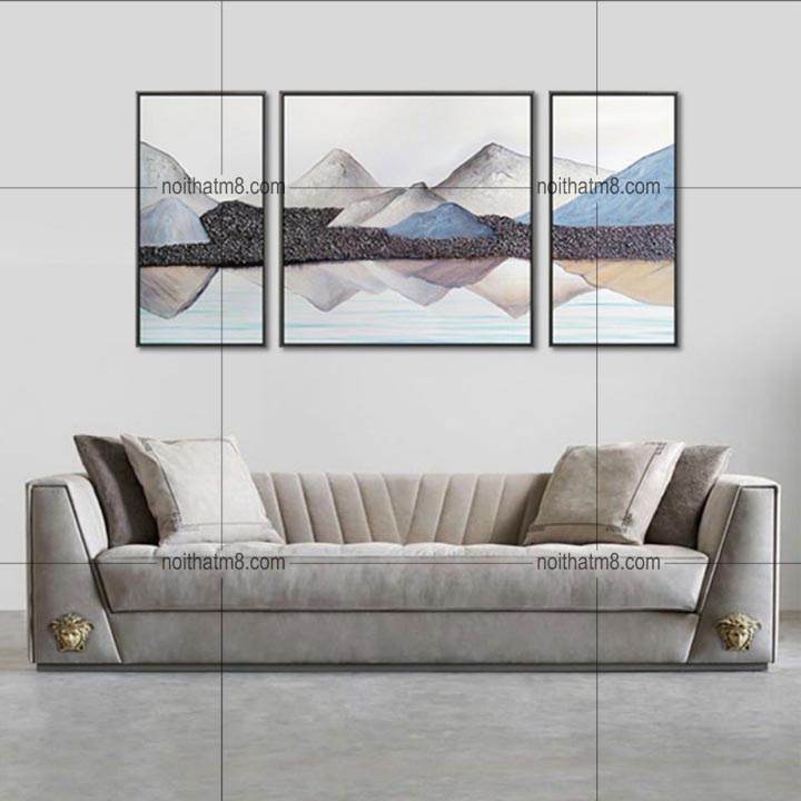 Bộ ghế sofa đẹp viền inox mạ vàng cao cấp M8-3587 thumbnail 2
