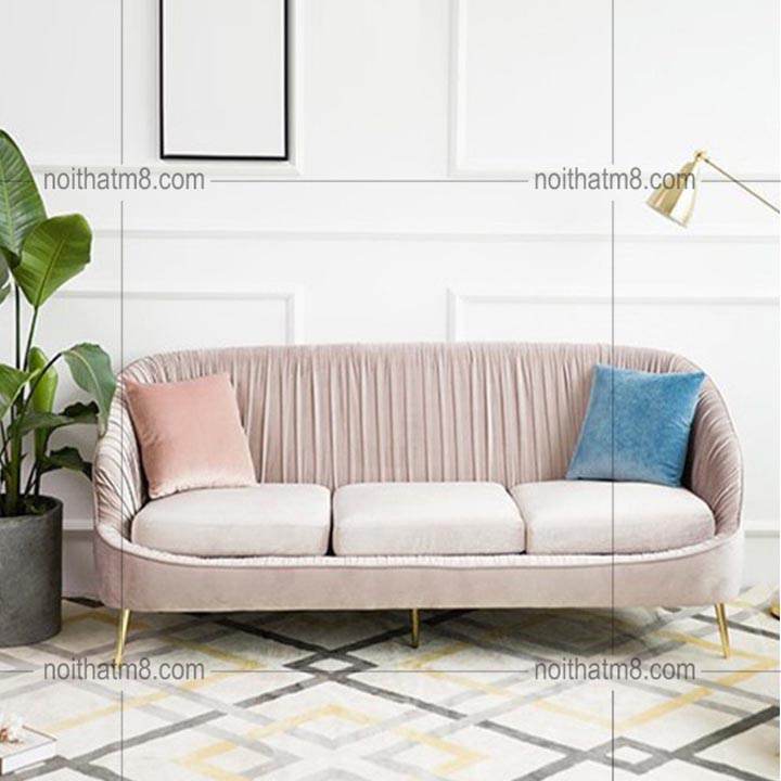 Sofa nỉ nhung kiểu dáng nhã nhặn, lịch sự M8-3592 thumbnail 4