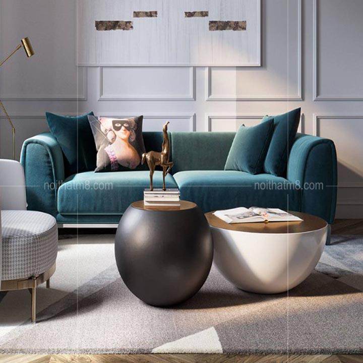 Mẫu sofa đơn giản bọc nỉ nhung mềm mịn, sang trọng M8-3610 thumbnail 2