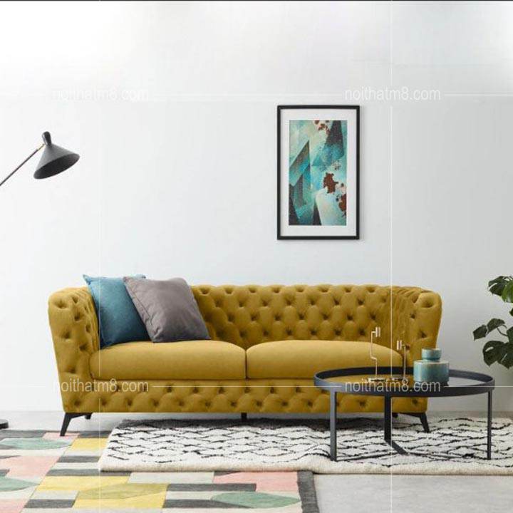 Sofa nỉ nhung sang trọng phong cách Bắc Âu M8-3613