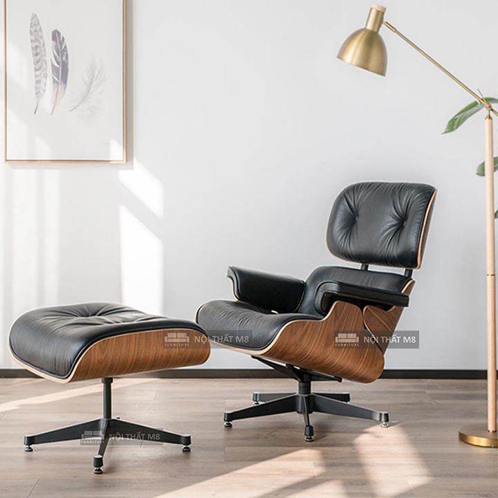 Ghế thư giãn ghế nằm Eames Lounge and Ottoman nhập khẩu sang trọng M8-3818