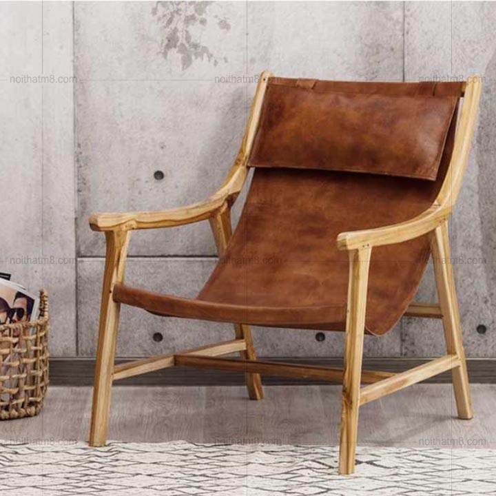 Mẫu ghế thư giãn bọc da bò thật cao cấp M8 – 3845