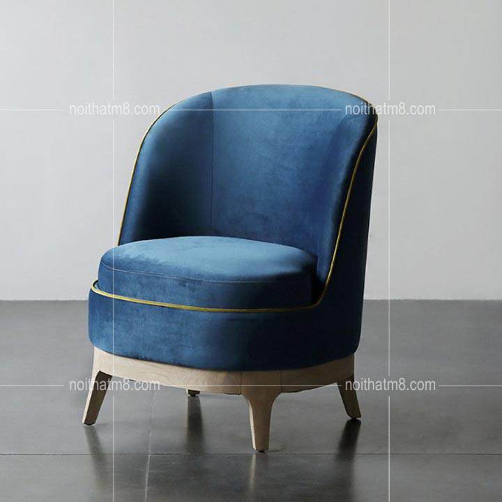 Ghế thư giãn gỗ nhập khẩu kết hợp nệm bọc vải nhung êm ái M8-3876 thumbnail 2