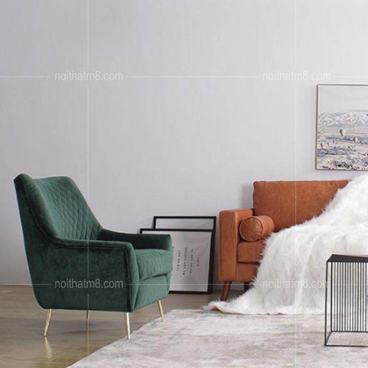 Ghế thư giãn nhập khẩu bọc vải nhung sang trọng M8-3880 thumbnail 4