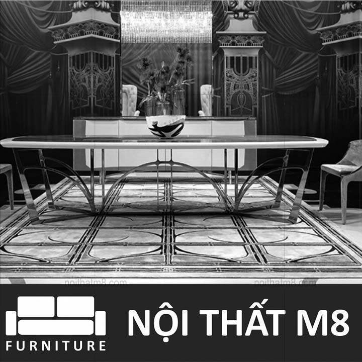 Mẫu bàn ăn cao cấp kiểu dáng trang nhã, lịch thiệp M8-4073 thumbnail 2