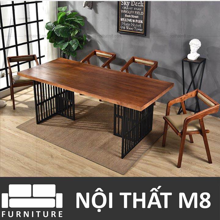 Mẫu bàn ăn gỗ đẹp đa chức năng M8-4082 thumbnail 3