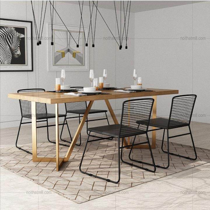 Bàn ăn gỗ giá rẻ đơn giản & hiện đại M8-4083 thumbnail 3