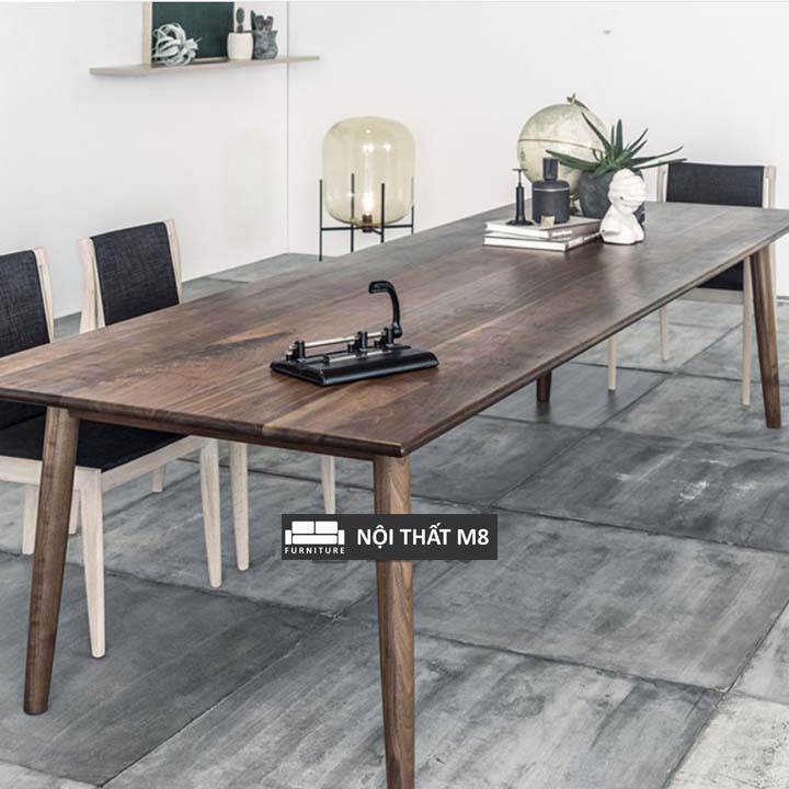 Bàn ăn gỗ sồi tự nhiên thiết kế đơn giản, thanh thoát M8-4115 thumbnail 3