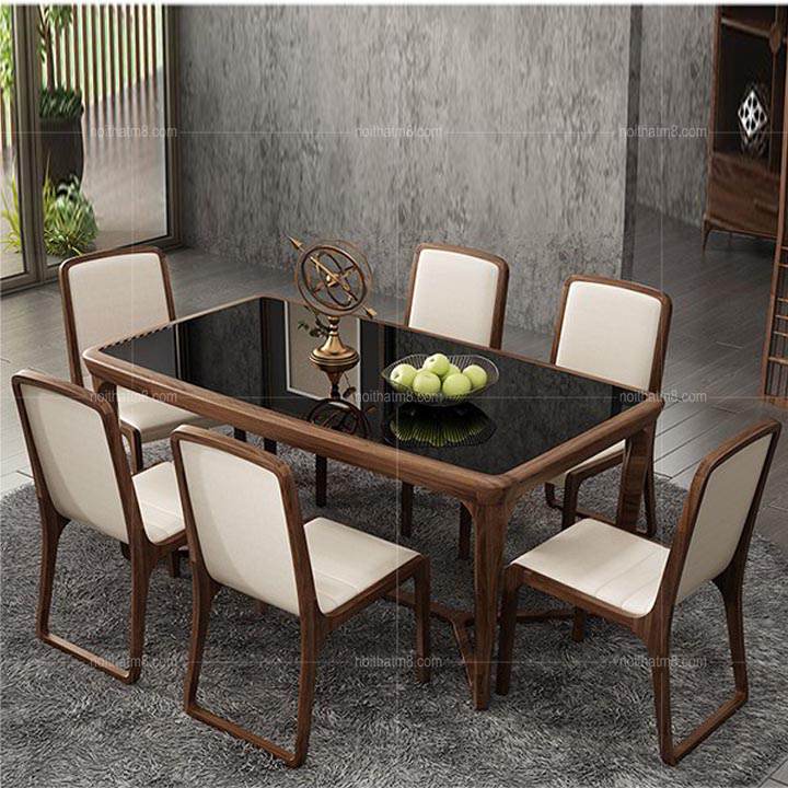 Bàn ăn gỗ hiện đại cao cấp, sang trọng M8-4128 thumbnail 3