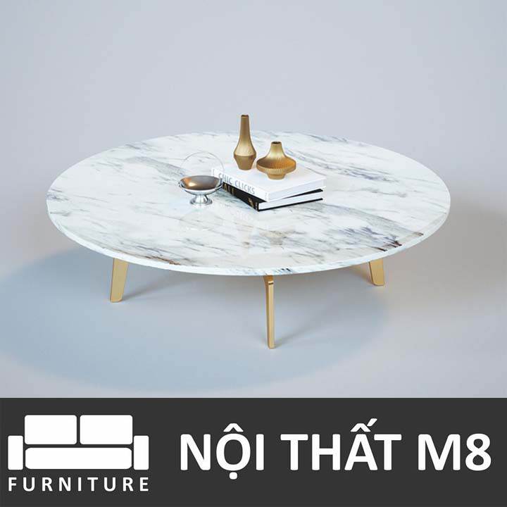 Bàn sofa mặt đá chân inox phong cách Bắc Âu M8-4324 thumbnail 3