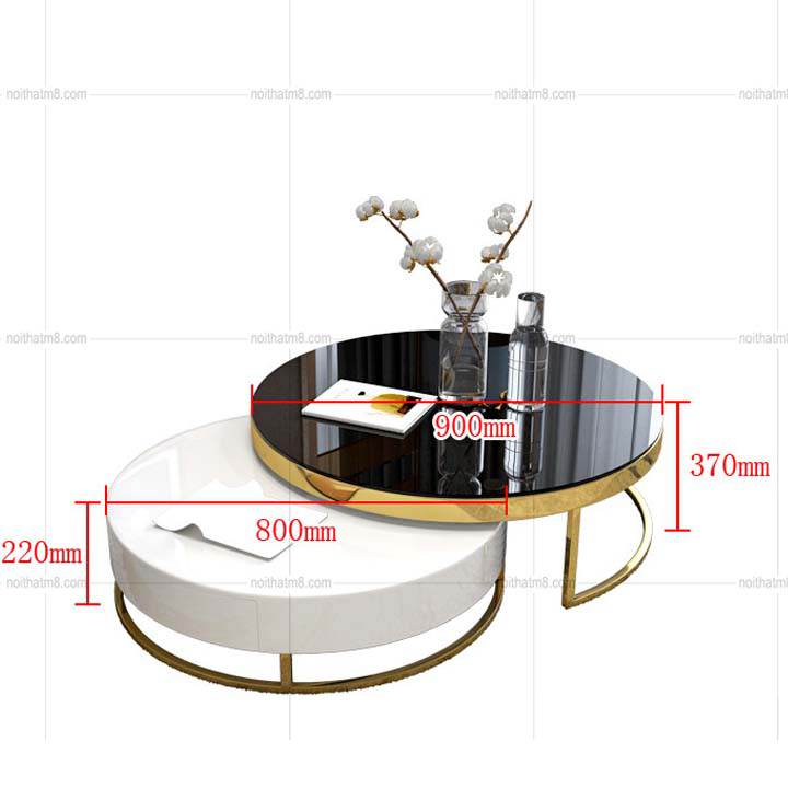 Bàn trà nhập khẩu dáng tròn siêu sang trọng M8-4339 thumbnail 4
