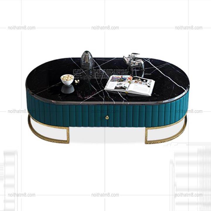 Mẫu bàn sofa phòng khách nhập khẩu mặt đá chân inox mạ titan M8-4403 thumbnail 4