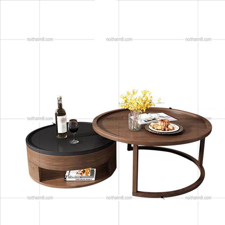 Mẫu bàn trà gỗ tự nhiên thiết kế thông minh, tiện dụng M8-4423 thumbnail 3