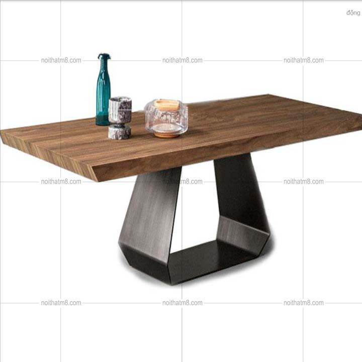 Bàn ăn gỗ kết hợp chân sắt hiện đại M8-4579 thumbnail 2