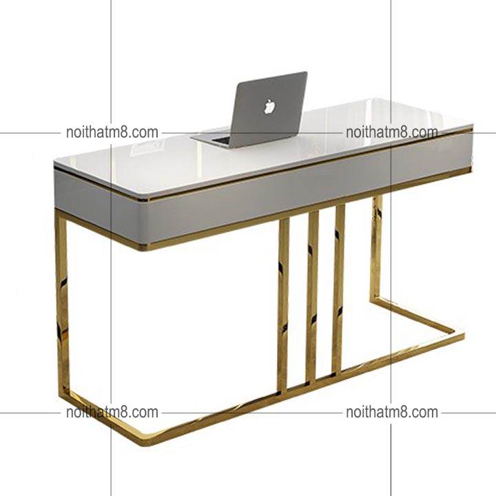 Bàn làm việc màu trắng với thiết kế hiện đại, sang chảnh M8-4597 thumbnail 4