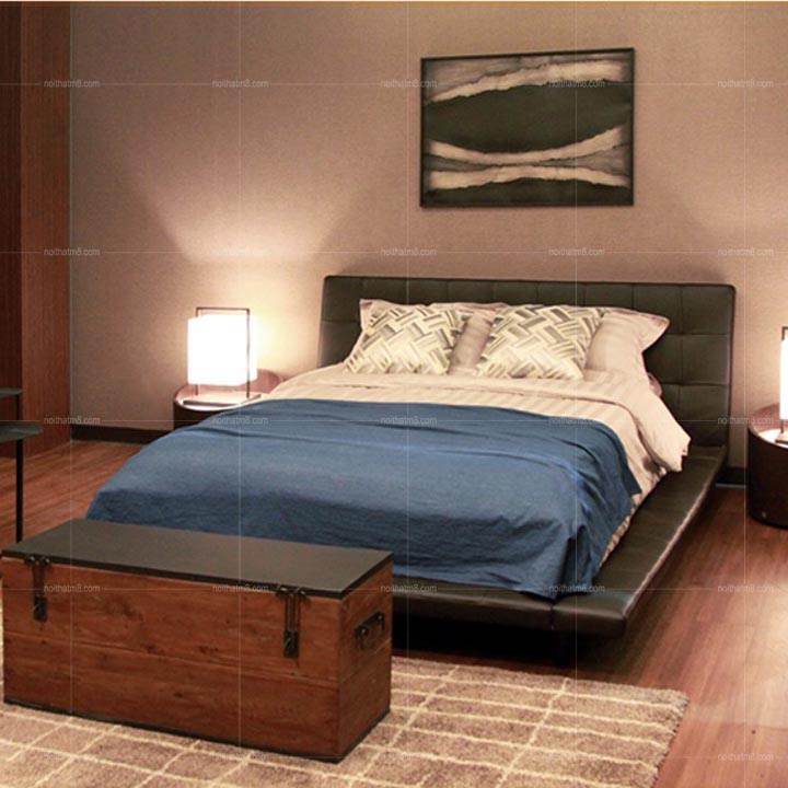 Giường ngủ bọc da cao cấp cho phòng ngủ thêm sang M8-6064 thumbnail 4
