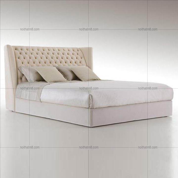 Giường bọc nệm cao cấp phong cách châu Âu sang trọng M8-6072