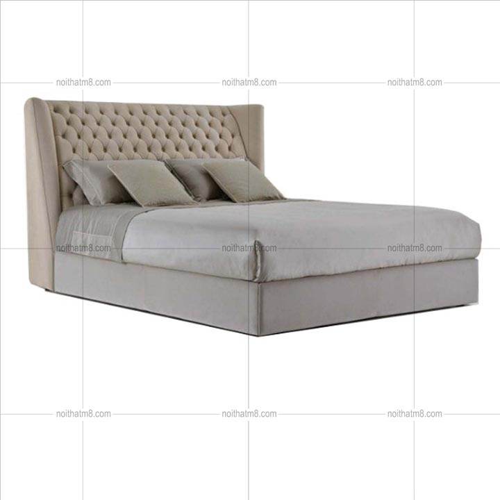 Giường bọc nệm cao cấp phong cách châu Âu sang trọng M8-6072 thumbnail 2