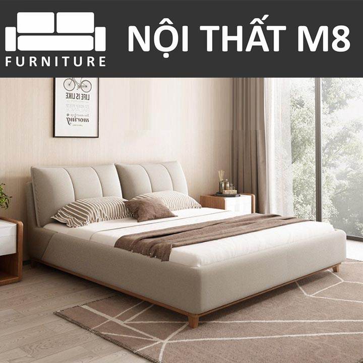 Mẫu giường ngủ bọc nệm vải cao cấp, tiện ích đa năng M8-6075 thumbnail 3