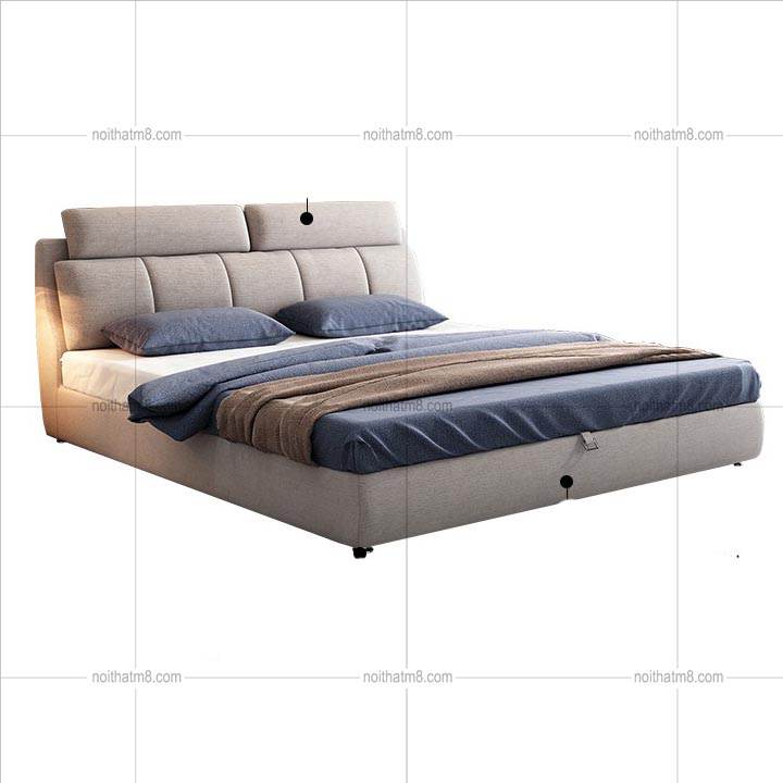 Giường bọc nệm cao cấp mang vẻ đẹp châu Âu sang trọng M8-6076 thumbnail 3