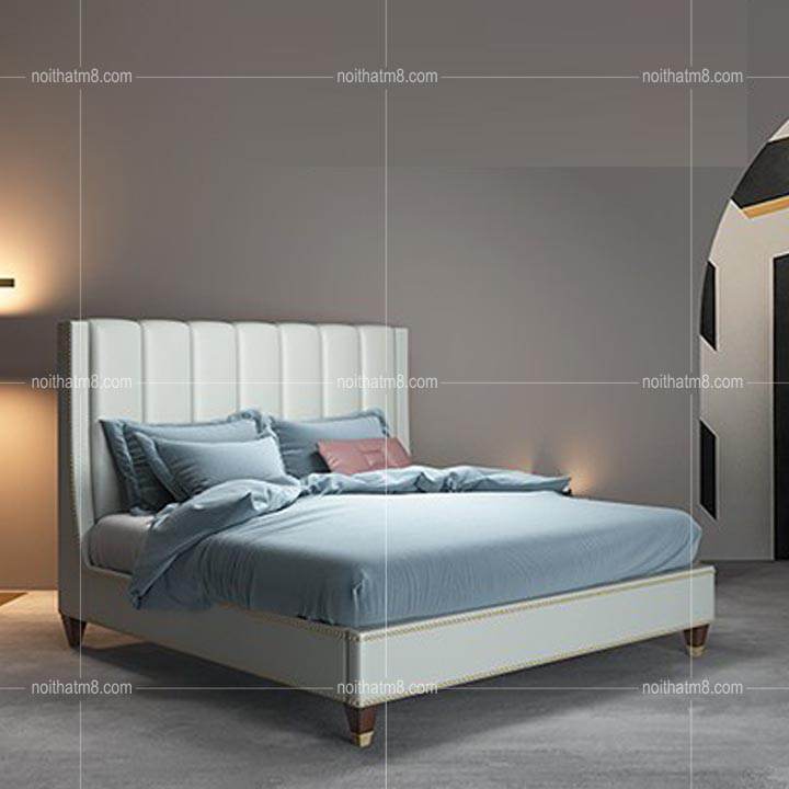 Mẫu giường ngủ đẹp bọc nệm mang phong cách châu Âu M8-6082 thumbnail 2