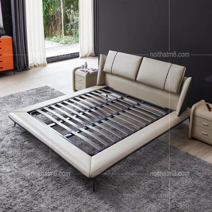 Mẫu giường bọc da nhập khẩu phong cách châu Âu M8-6087 thumbnail 3