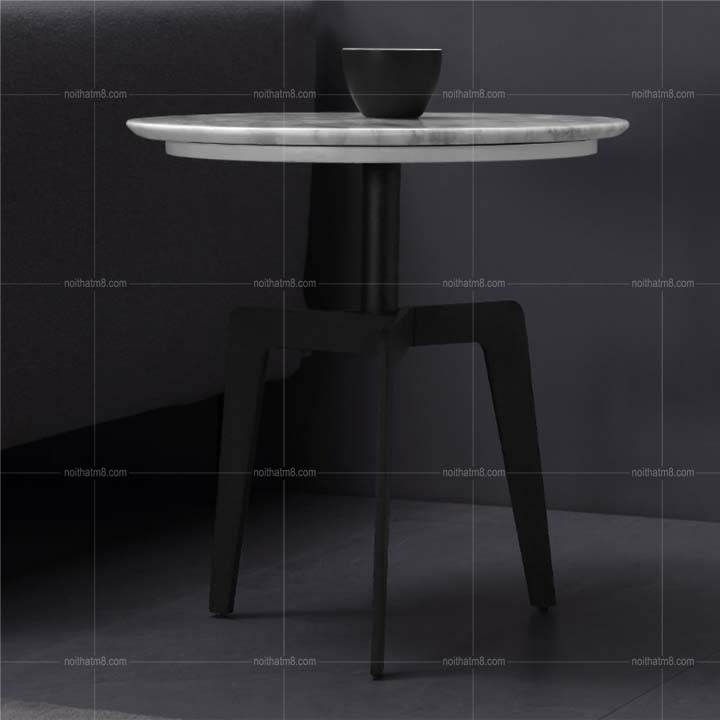 Bàn tab ba chân bằng sắt với mặt đá tự nhiên M8-9036 thumbnail 2