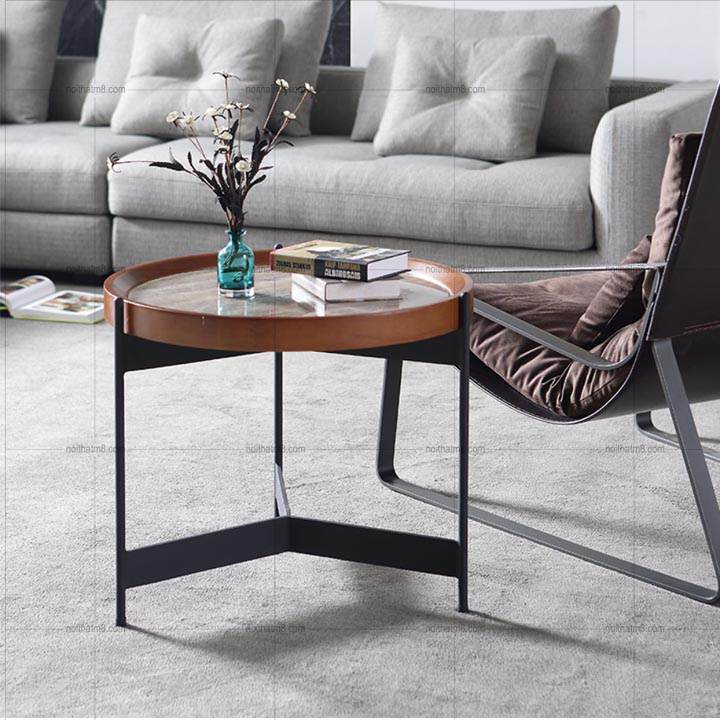 Bàn tab sofa mặt đá chân sắt sơn tĩnh điện M8-9064 thumbnail 2