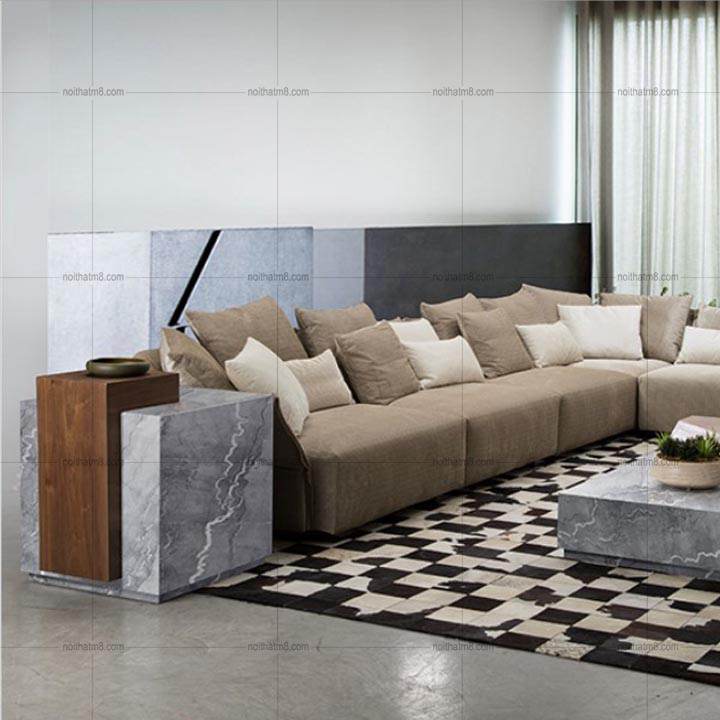 Bàn tab sofa mặt đá nhập khẩu kết hợp gỗ đầy cá tính và hiện đại M8-9071 thumbnail 2
